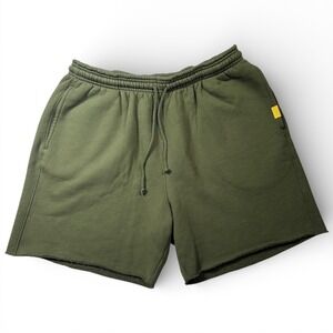 Yellow Label Co Shorts Mens L Green Drawstring Elastic Waist 6"‎ Inseam USA Made